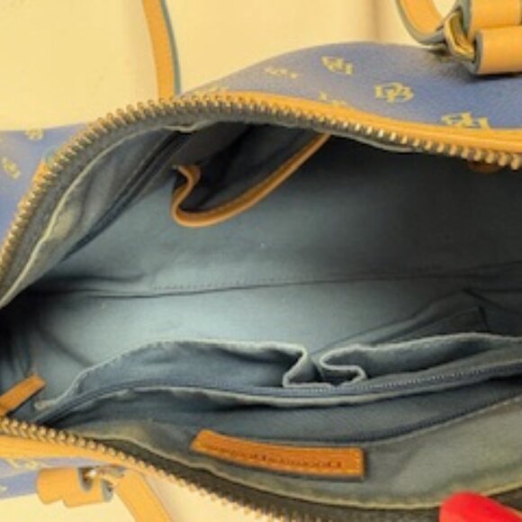 Dooney & Bourke Signature Blue Leather Barrel Bag - Picture 5 of 5